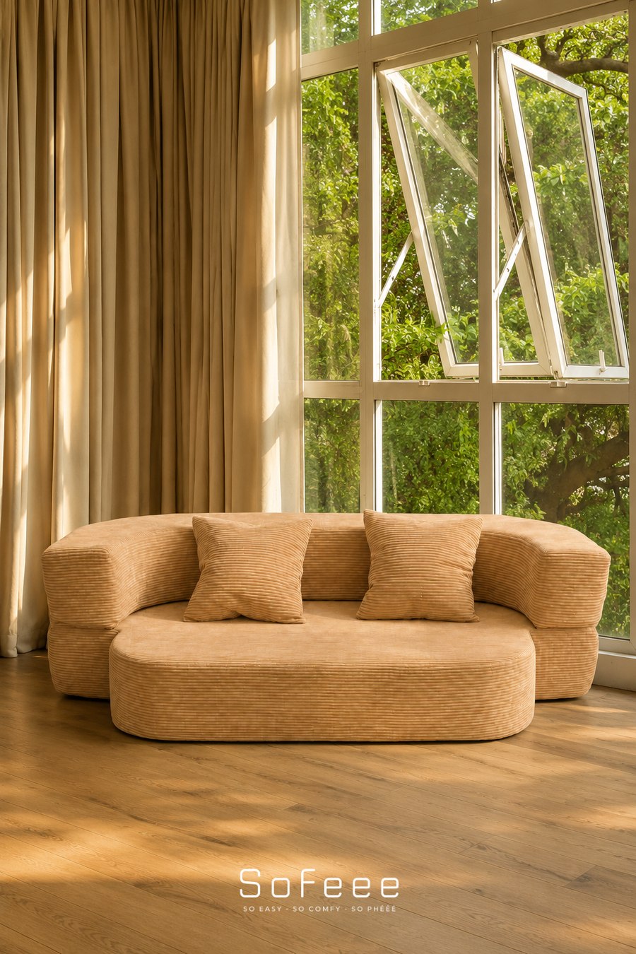 Flippy toffee sofa