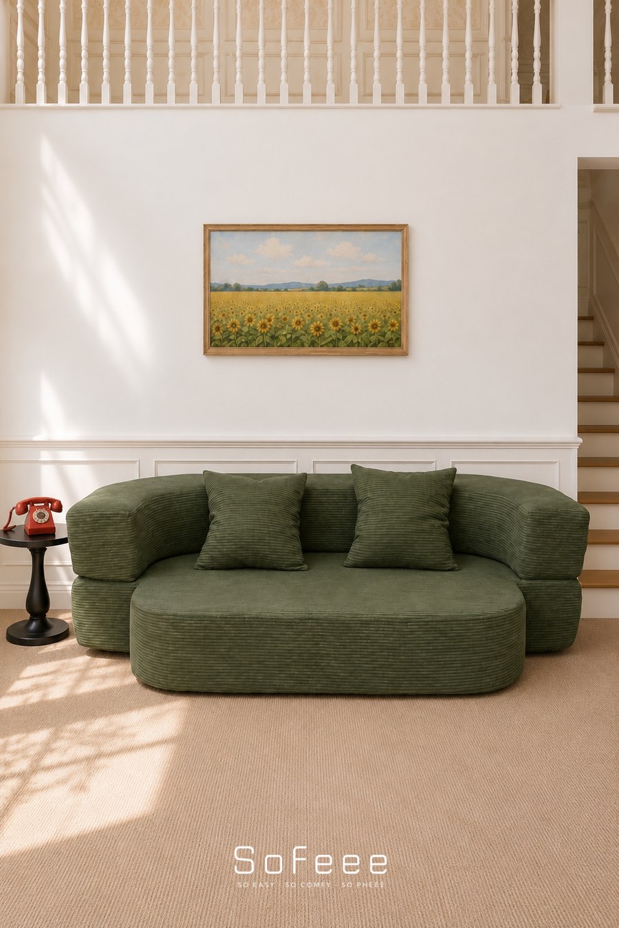 Flippy moss sofa
