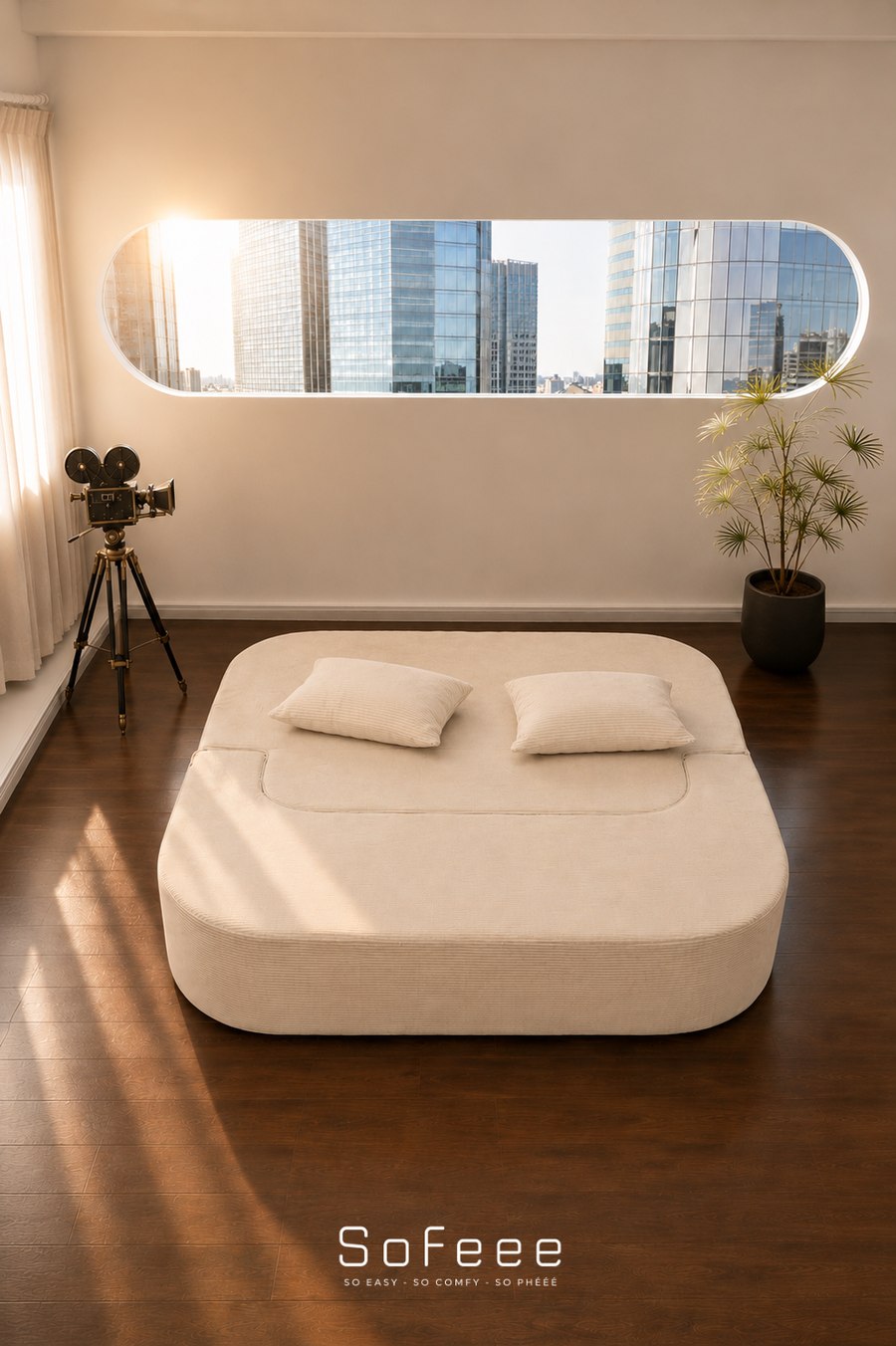 Flippy cream bed