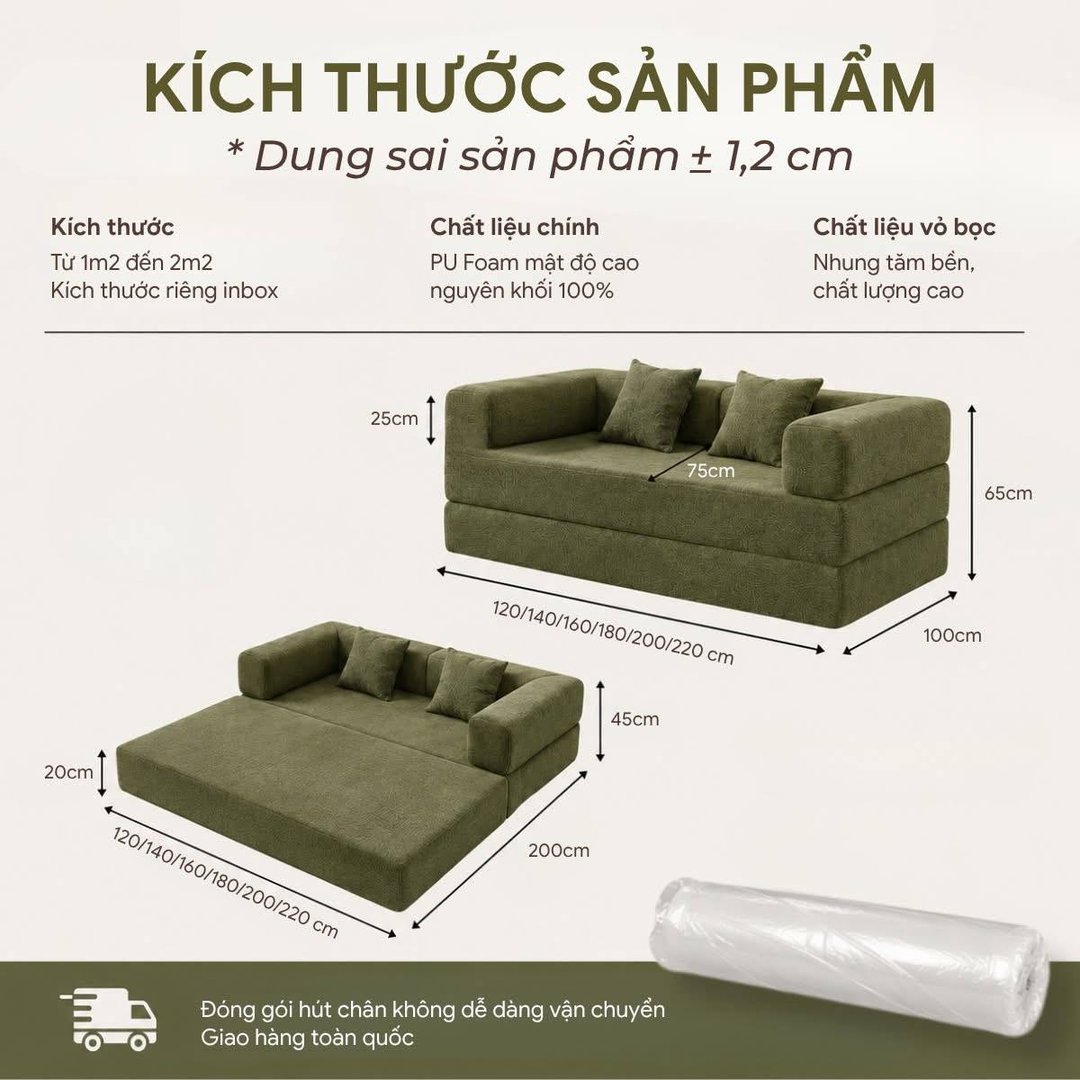 Beddy kích thước